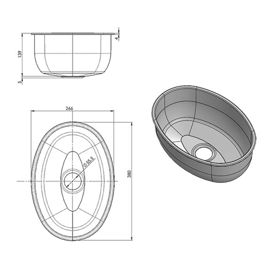 lavello-inox-ovale-star-la1420