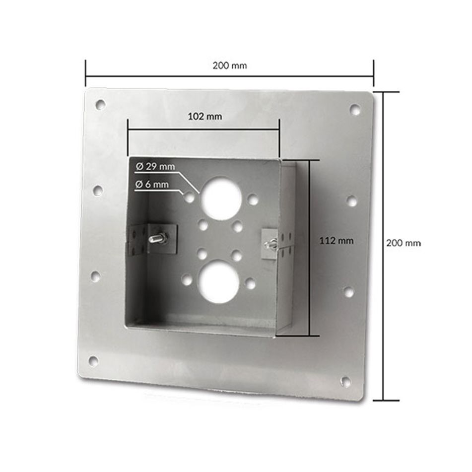 staffa-montaggio-pavimento-air-4d-star-h-40-mm