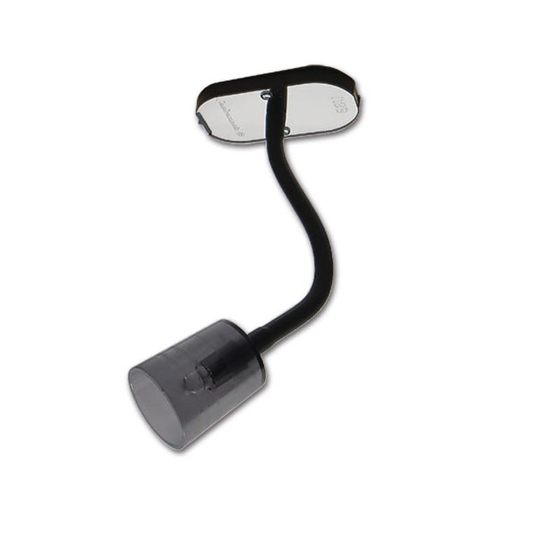 faretto - 1 led - luce bianca fredda - usb - nero