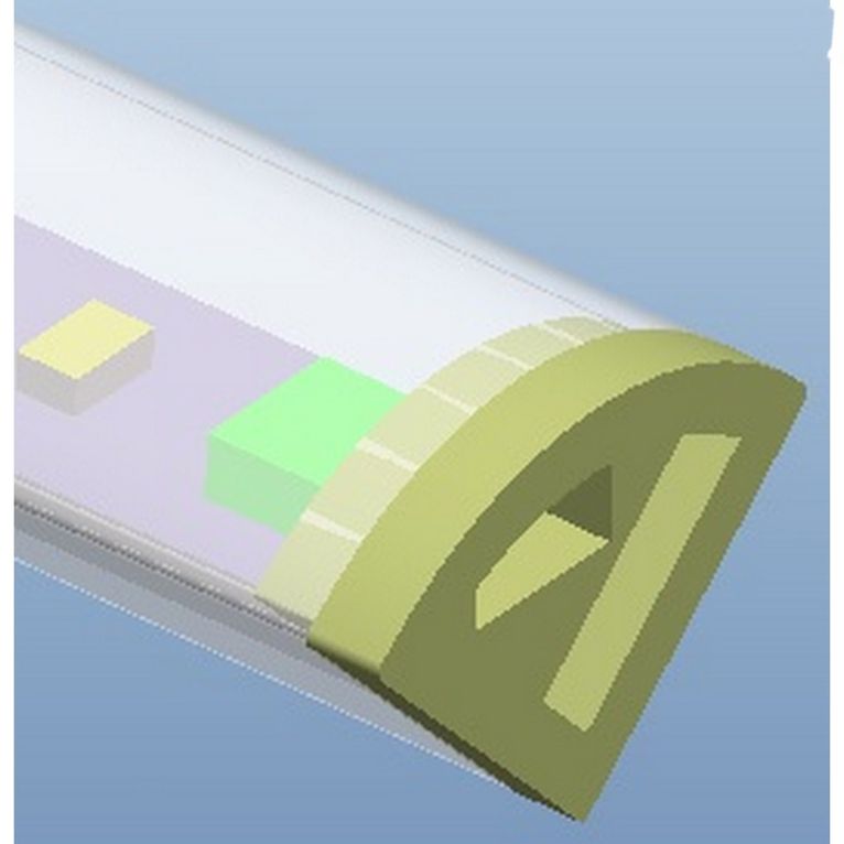 profilo triangolare led 2216. 0,5mt