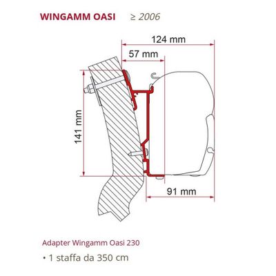 ADAPTER WINGAMM OASI 350 ADATTATORI - Fiamma
