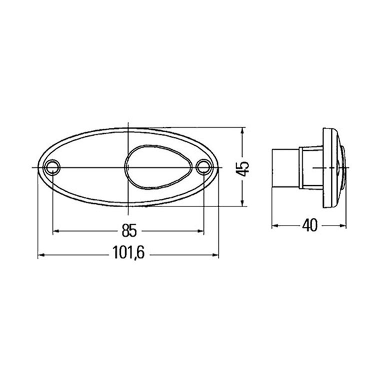 luce ingombro laterale a lampadina - 2ps 964 295-001