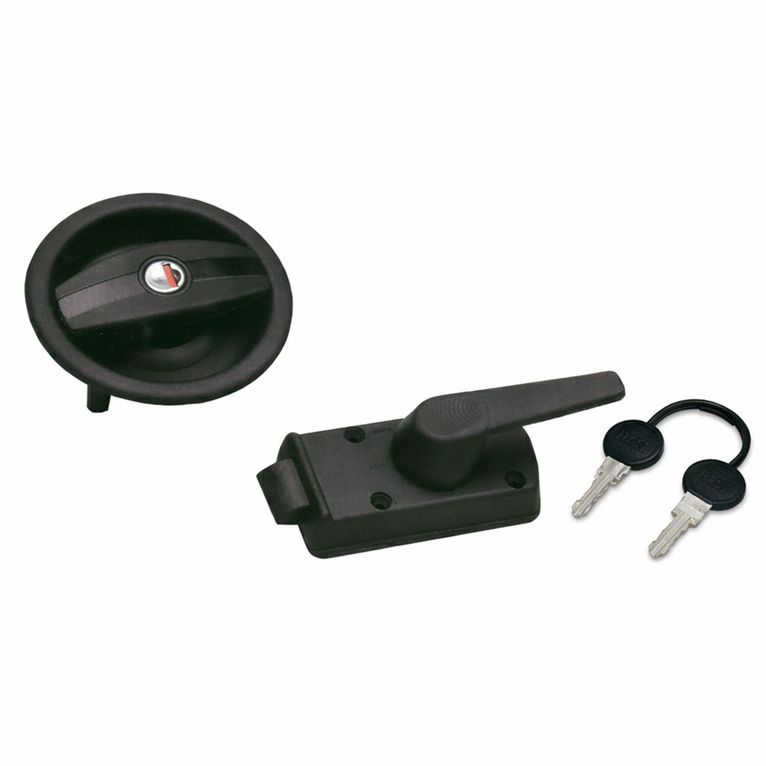 serratura europa per porta sx nera con rotore e chiavi