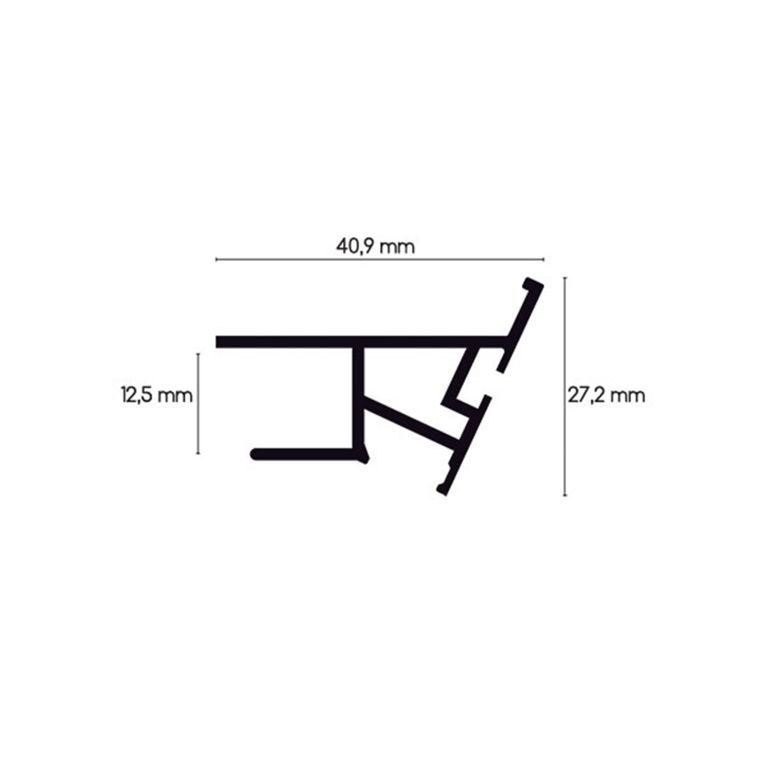 profilo porta led con coperchio • 2,2 m prf1893