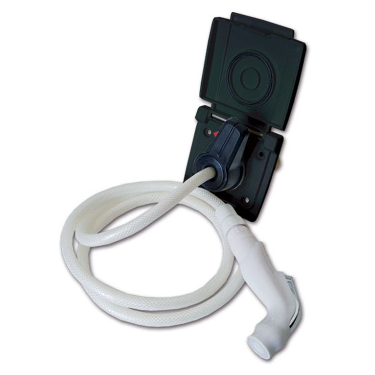 doccia esterna nera attacco rapido • 150 cm