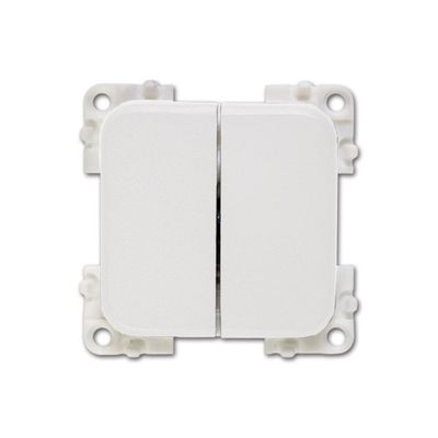 Doppio interruttore unipolare • bianco