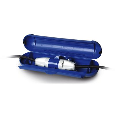 Cassaforte per cavo CEE grande con lucchetto, blu