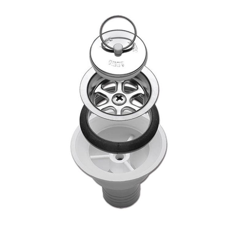 piletta scarico dritta con tappo - ø 25 mm