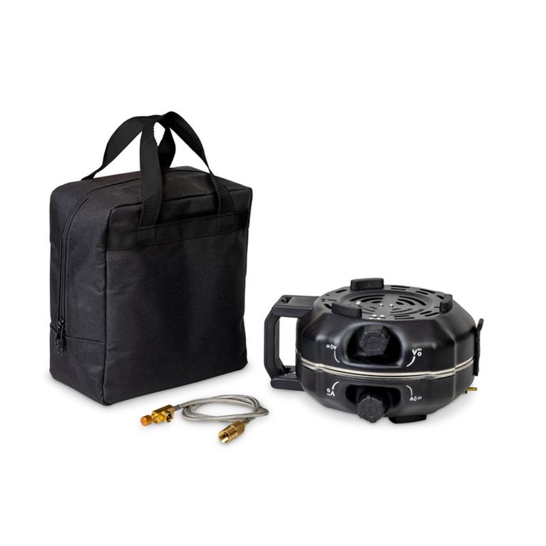 fornello a cartuccia pieghevole flap'n'cook 2 nero opaco