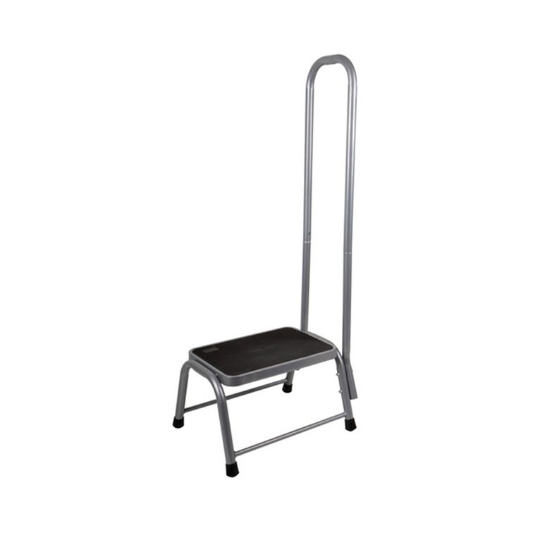 gradino con corrimano 44x36x25,5 cm, acciaio, 150 kg