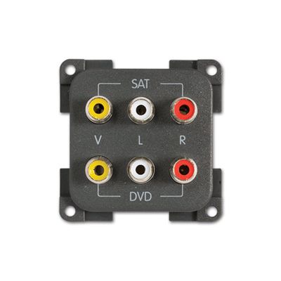 Modulo da 6 prese RCA • grigio