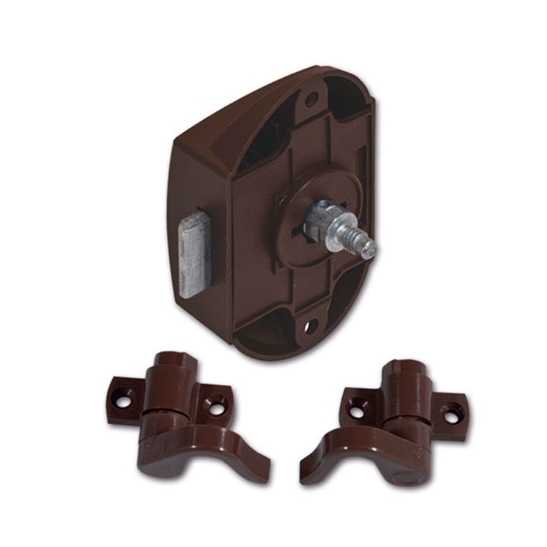 push-lock unilaterale - marrone - con ganci