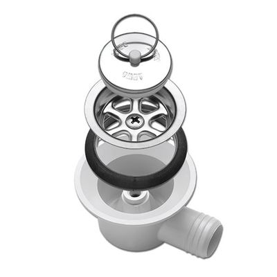 Piletta Angolata Con Tappo - Ø 25 Mm