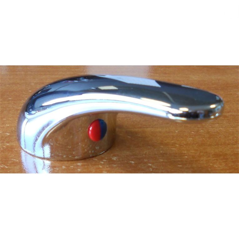 maniglia cromata in plastica con vi