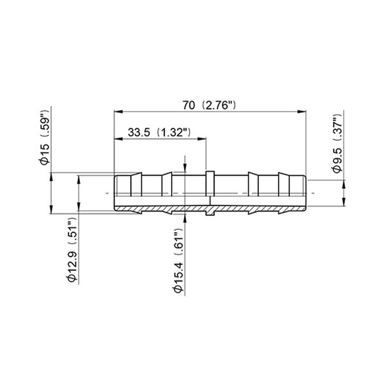 manicotto dritto - ø 16 mm