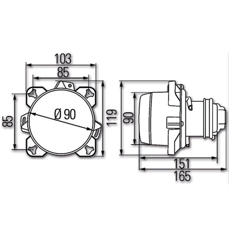 proiettore anabbagliante anteriore • h7 - hella