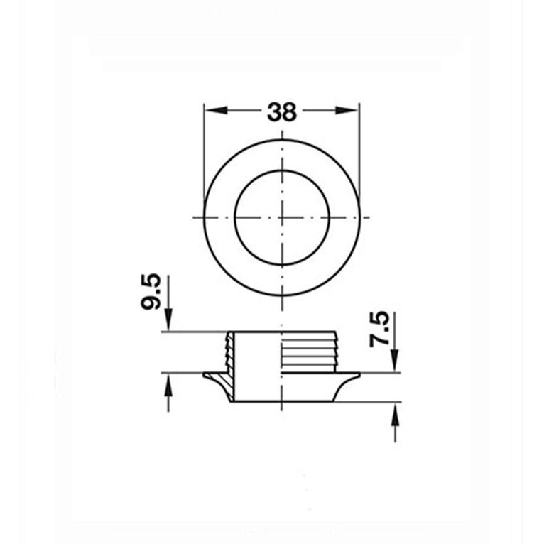 rosetta per serratura push-lock 13 mm nichel