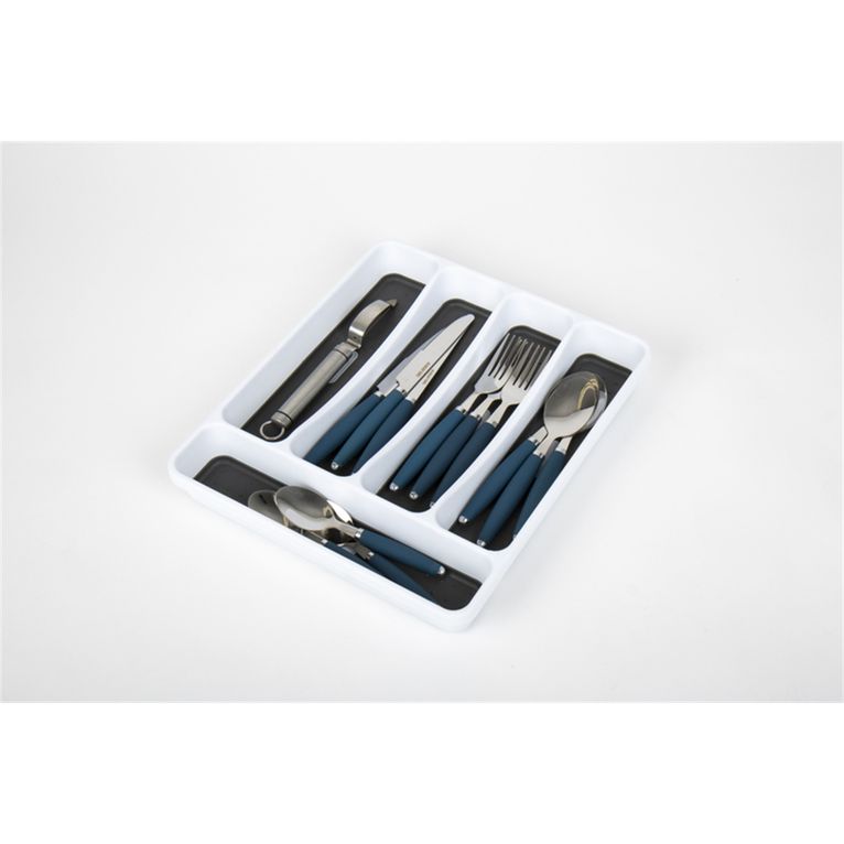 portaposate m in plastica 33x29x4 cm bianco/antracite