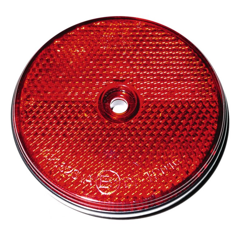 catadiottri tondi 72 mm rossi 2 pz - carbest