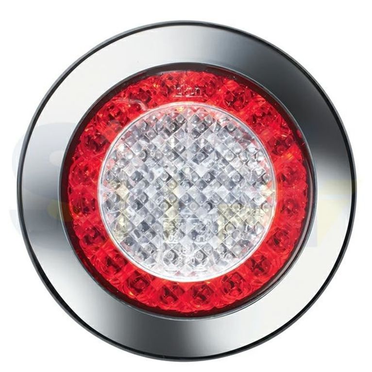 bbs 735b/12v fanale a led serie 735 con anello cromato