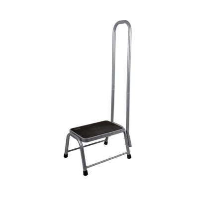 Gradino con corrimano 44x36x25,5 cm, acciaio, 150 kg