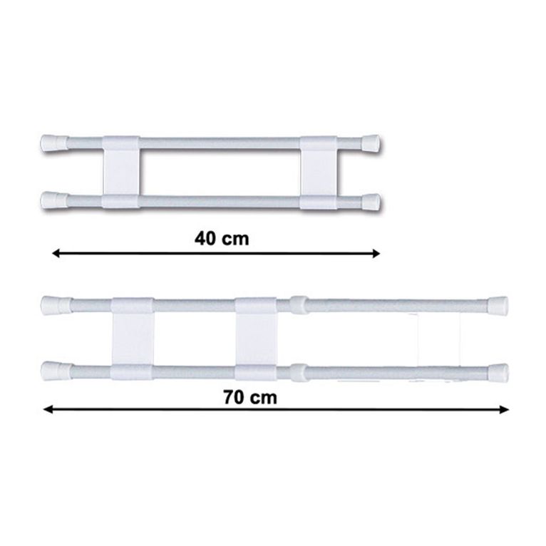 asta doppia anticaduta da 40 a 70 cm • blister