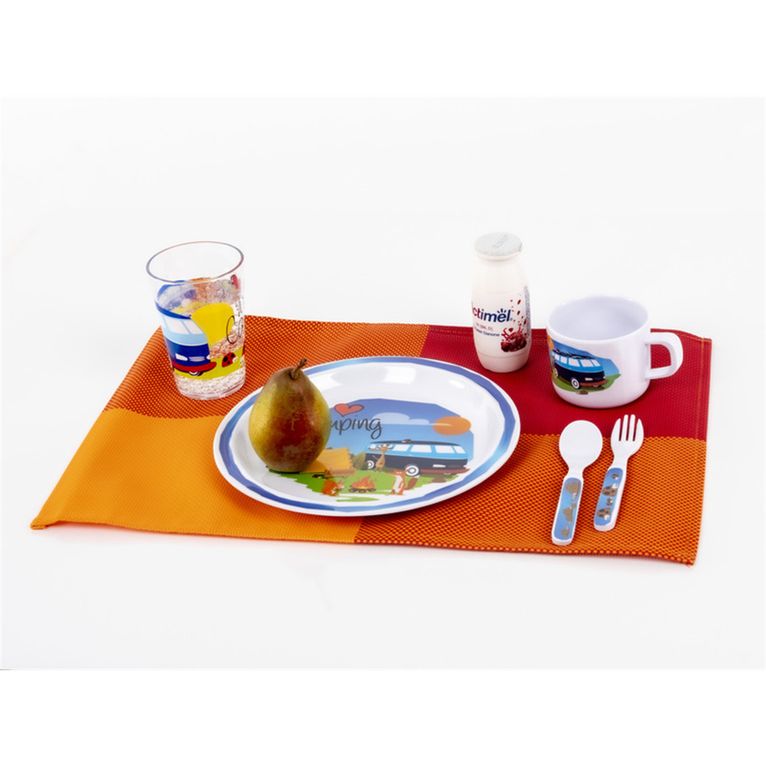 set stoviglie bambini we love camping 5 pz melamina