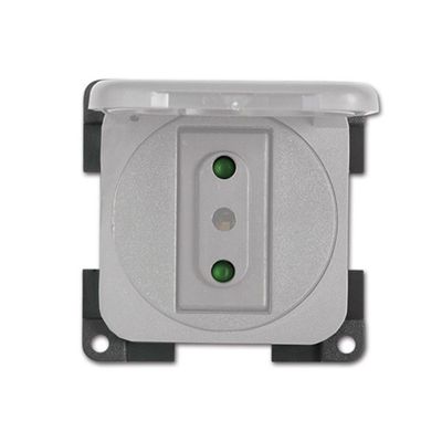 Presa con coperchio • 230 V / 10 A • grigio chiaro