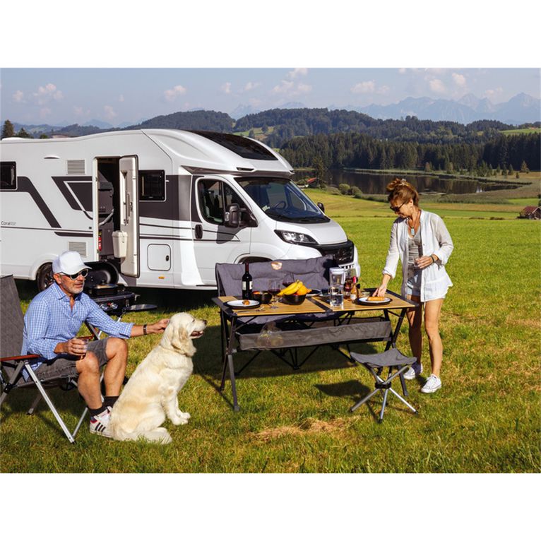 tavolo in bambù arrotolabile mendoza 140x80 cm - camp4
