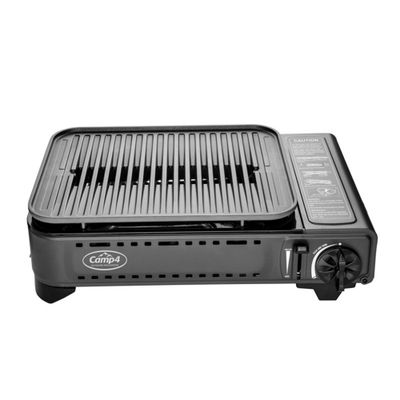 Fornello a cartuccia Gourmet BBQ con piastra nero