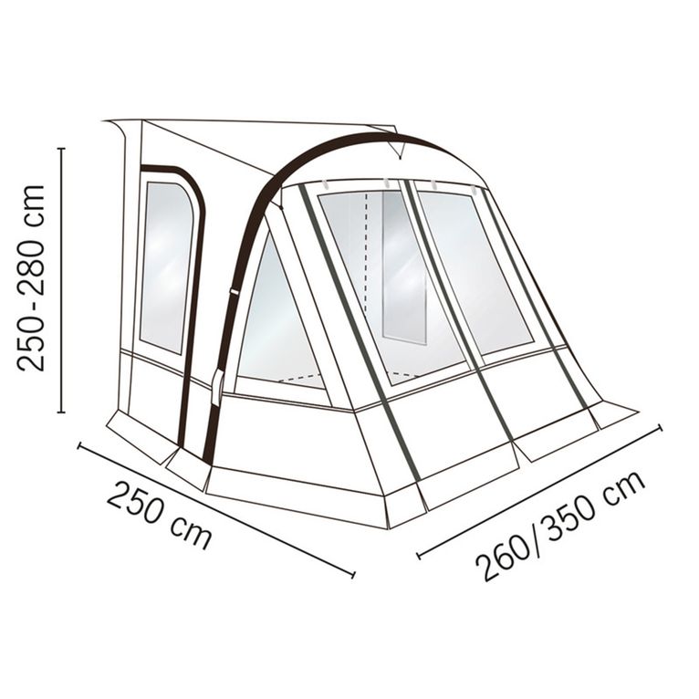 veranda per van one beam air high gonfiabile
