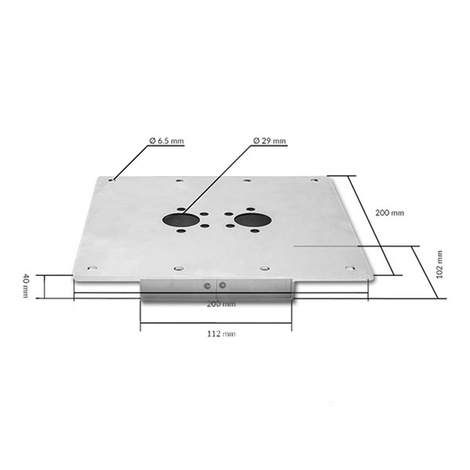 staffa-montaggio-pavimento-air-4d-star-h-40-mm