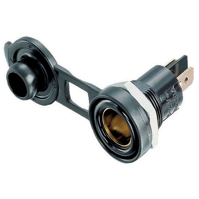 presa 12v con coperchio nero