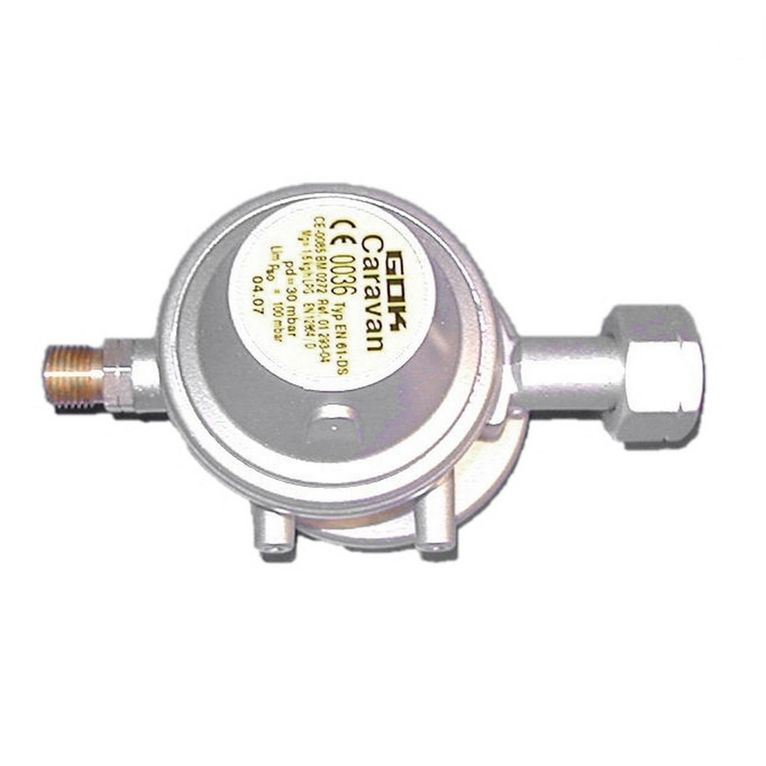 regolatore gas camping 30mbar 1,5kg/h attacco italia