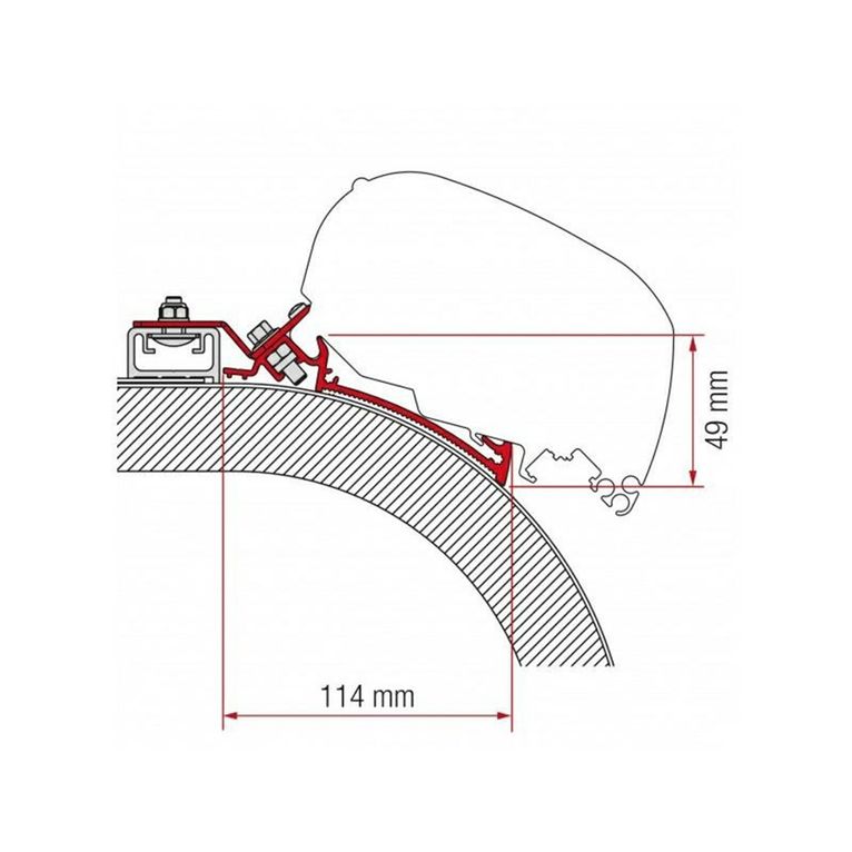 adapter f80/f65 rapido distinction 450 cm. - fiamma