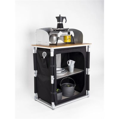 Cucina da campeggio Bamboo Quick Mini piano in bambù