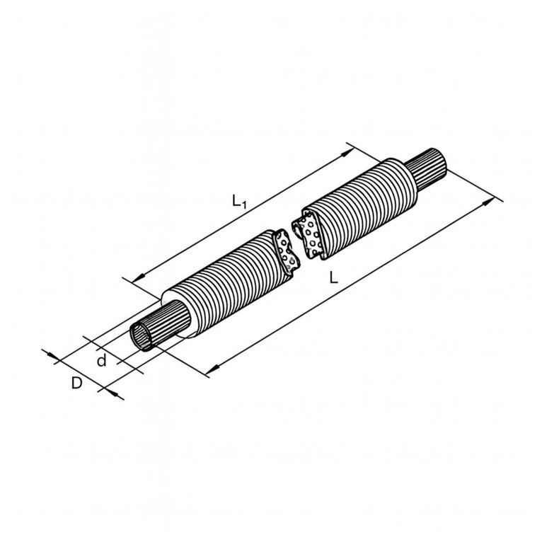 silenziatore aria in uscita ø int.75/est.110 mm