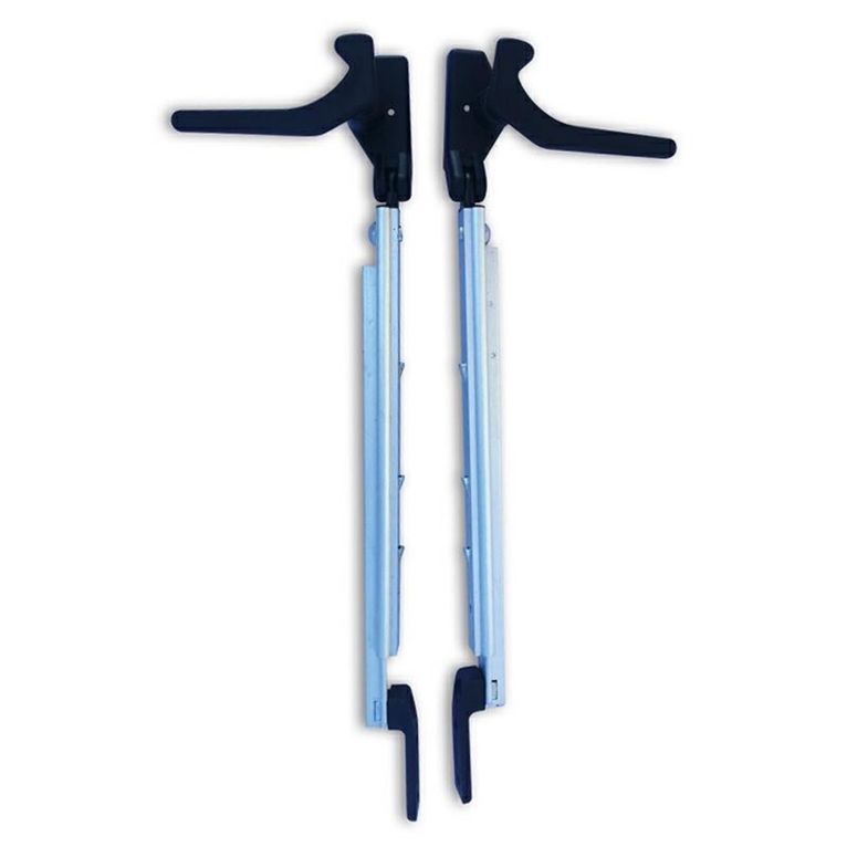 coppia braccetti a scatto dx/sx con maniglie a slitta 30