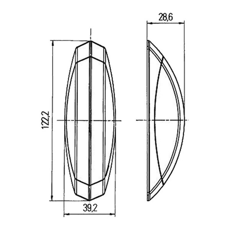 luce ingombro bifacciale - sinistra - 2xs 008 479-081