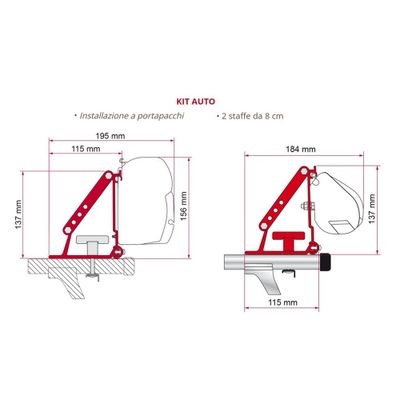 KIT AUTO PER F45 E F35PRO STAFFE PE - Fiamma