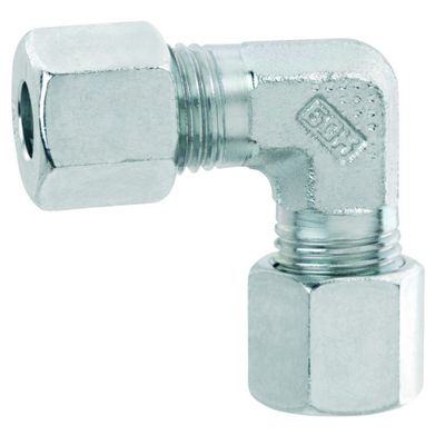 RACCORDO GOMITO 8 MM OGIVE ACCIAIO BLISTER