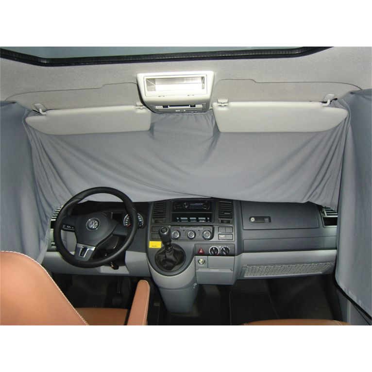 tendine oscuranti cabina vw t5 grigio 3 pz, 2 strati
