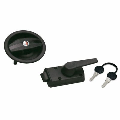 Serratura Europa per Porta Sx Nera con Rotore e Chiavi