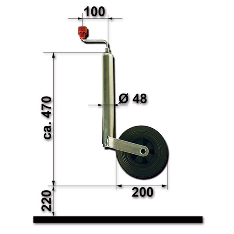 ruotino appoggio • 150 kg • ø 200