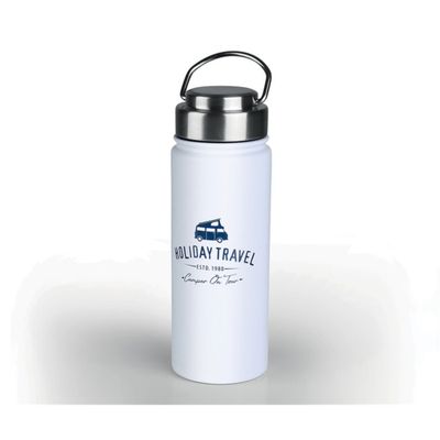 Bottiglia sottovuoto inox 0,5 l Holiday Travel bianca