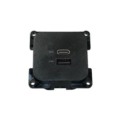 PRESA USB DOPPIA A+C NERA