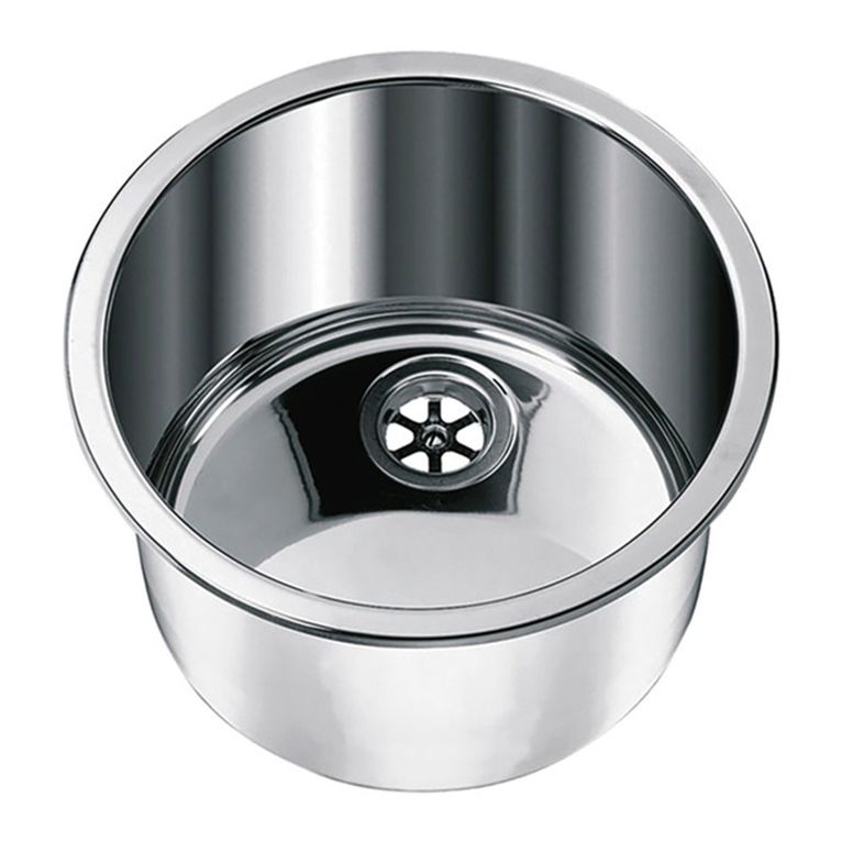 lavello tondo in acciaio inox 330 mm profondità 180 mm