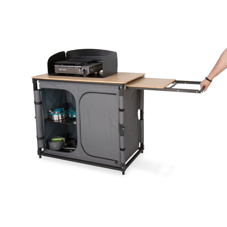 cucina da campeggio bamboo quick slide estraibile