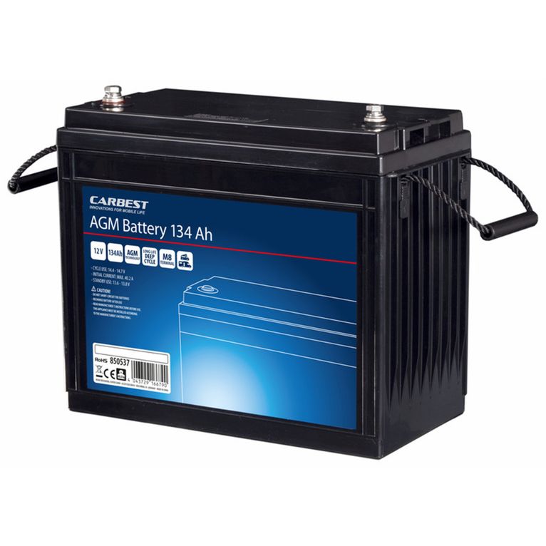 batteria agm 134ah 341x173x287 mm - carbest