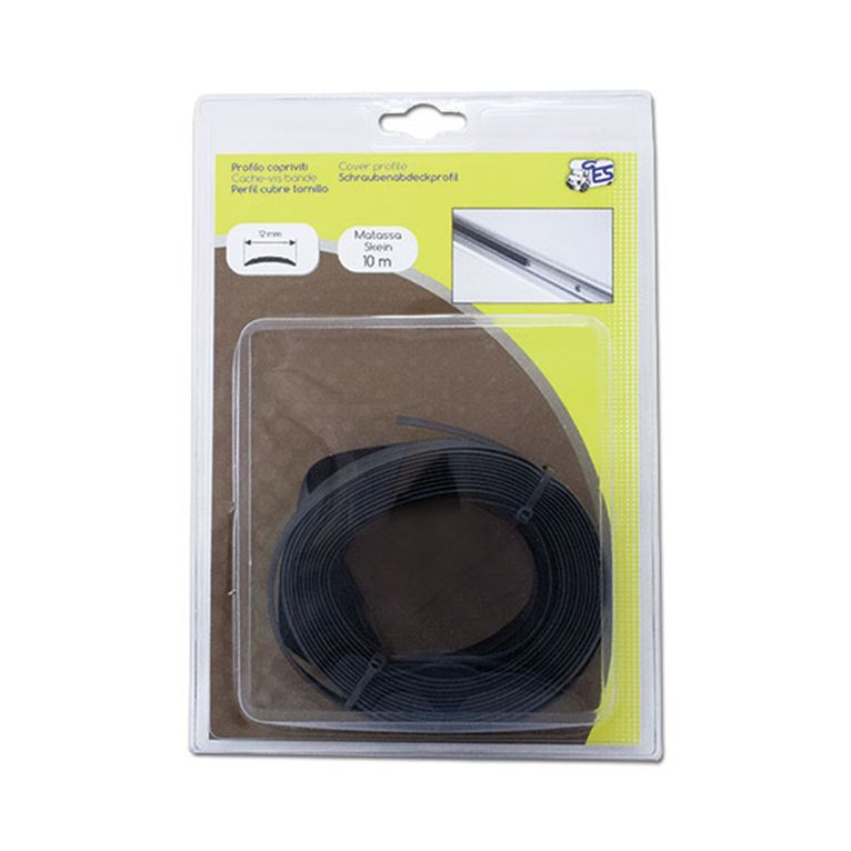 profilo copriviti nero • 10 m • blister